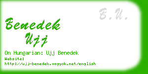 benedek ujj business card